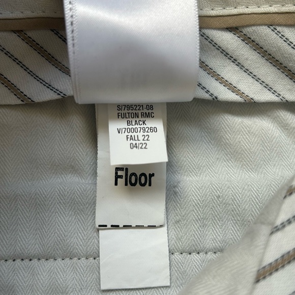 Banana Republic Pants Men 32x32 Black Fulton Chino Flat Front Classiccore Preppy - Picture 9 of 11